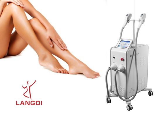2 Handpieces Teknologi OPT SHR IPL+ DIODE LASER Untuk Menghilangkan Rambut / Peremajaan Kulit